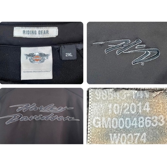 Harley Davidson Women's Mid Layer Soft Shell Motorcycle Riding Jacket Size 2XL - Picture 9 of 16